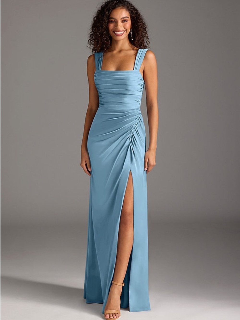 Azazie Josephine stretch satin dress